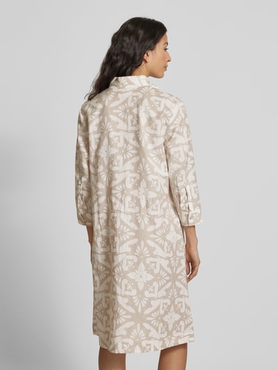 Christian Berg Woman Knielanges Kleid mit Hemdblusenkragen Beige 5