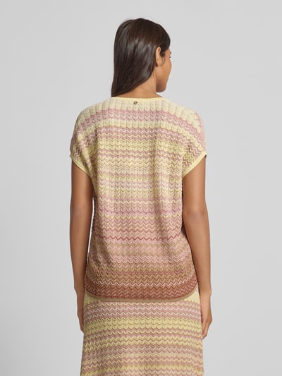 MOS MOSH Strickshirt mit V-Ausschnitt Modell 'Shani' Rosa 5