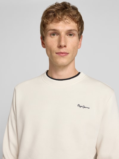 Pepe Jeans Regular Fit Sweatshirt aus Baumwollmix Modell 'MACBETH' Offwhite 3