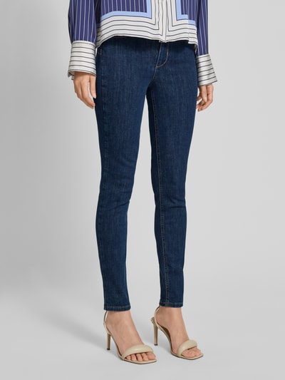 Liu Jo White High Waist Jeans mit Gesäßtaschen Dunkelblau 4