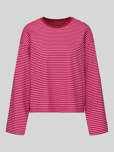 ONLY Relaxed Fit Langarmshirt aus reiner Baumwolle Modell 'FREJA' Pink Melange 2
