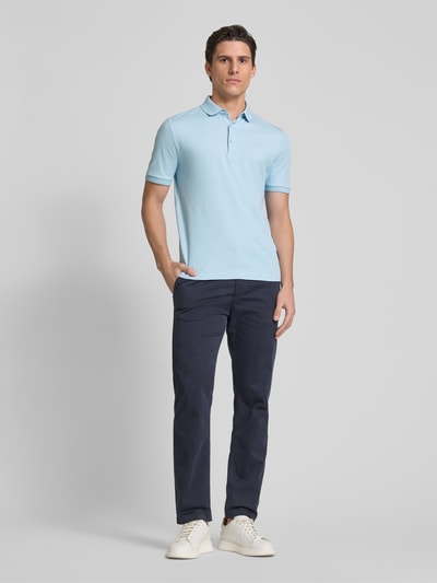 HECHTER PARIS Poloshirt mit kurzer Knopfleiste Hellblau 1