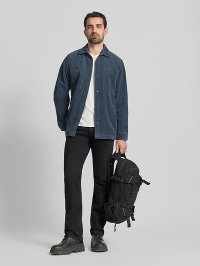 camel active Regular Fit Freizeithemd in Cord-Optik Petrol 1