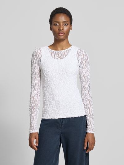 Rich & Royal Slim Fit shirt met lange mouwen met all-over bloemenmotief detail Offwhite - 4