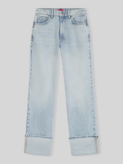 HUGO Straight Fit Jeans aus reiner Baumwolle Hellblau 2