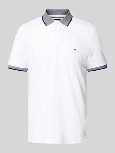 Tommy Hilfiger Regular Fit Poloshirt aus Baumwoll-Leinen-Mix Weiss 2