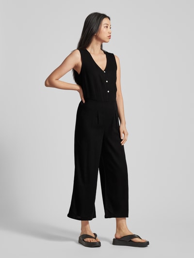 Vero Moda Jumpsuit met korte knoopsluiting, model 'MYMILO' Zwart - 1