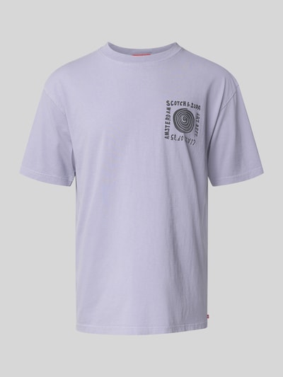 Scotch & Soda Relaxed Fit T-Shirt aus reiner Baumwolle mit Logo-Print Lavender 2