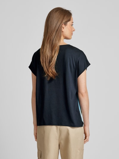 Tom Tailor T-shirt met all-over motief Marineblauw - 5