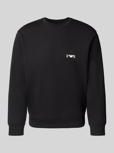 Emporio Armani Sweatshirt mit Label-Stitching Black 2