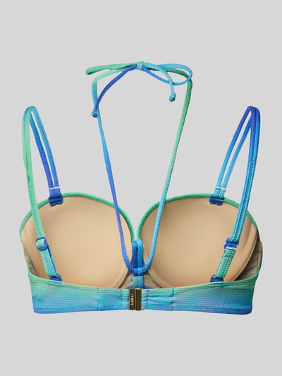 Produktfoto, Bikini-Oberteil mit abnehmbaren Trägern Modell 'NUSA DUA' von Marie Jo in Blau-Grün, Material-Mix mit Stretch-Anteil