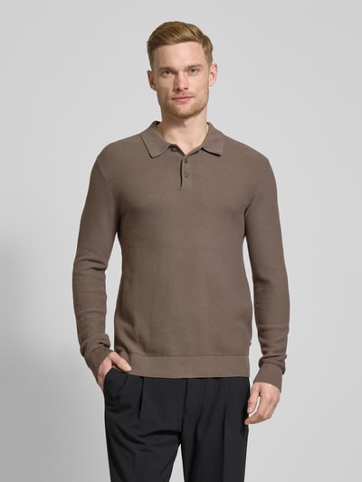 Jack & Jones Premium Strickpullover mit Polokragen Modell 'ANDRI' Mittelgrau 4