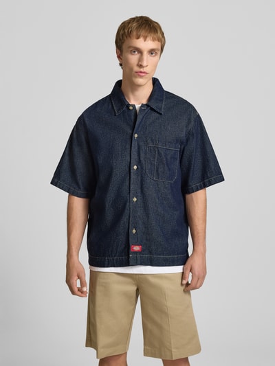 Dickies relaxed fit jeanshemd met borstzak Jeansblauw - 4