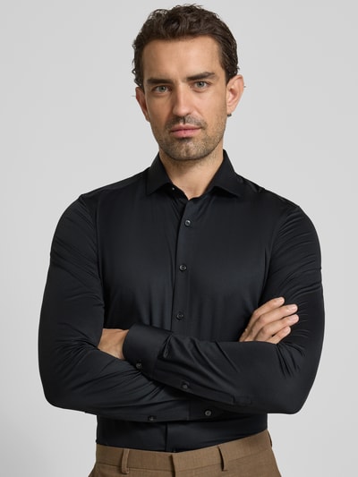 OLYMP Level Five Slim Fit Businesshemd mit Kentkragen Black 3