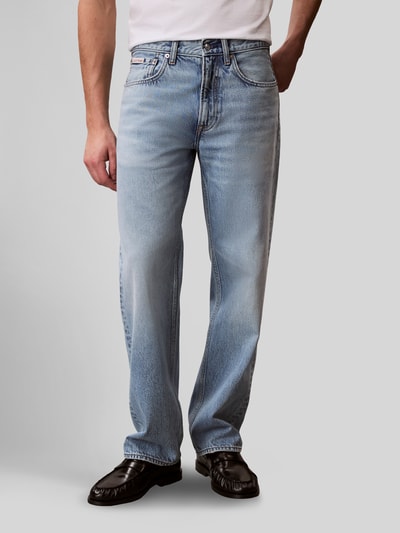 Calvin Klein Jeans straight fit jeans van puur katoen Lichtblauw - 4