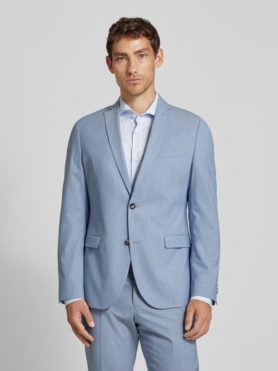 s.Oliver BLACK LABEL Marynarka na 2 guziki o kroju slim fit z dodatkiem wiskozy Jasnoniebieski 4