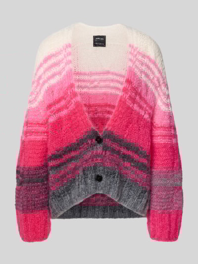 Marc Cain Oversized gebreid jack met knoopsluiting Felroze - 2
