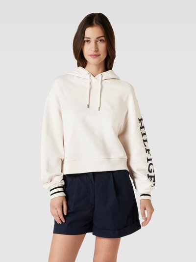 Tommy Hilfiger Hoodie met labelprint Offwhite - 4