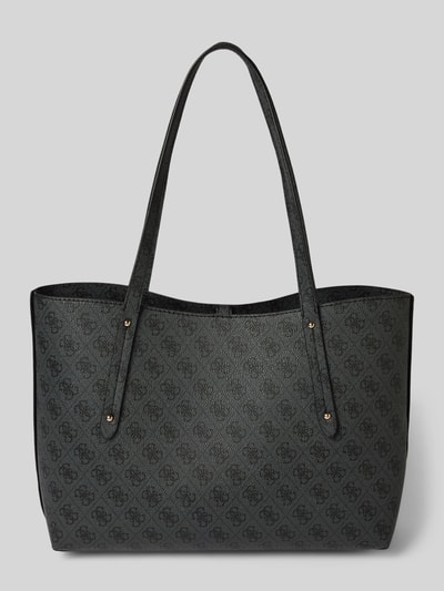 Guess 3-in-1-Handtasche mit Logo-Muster Modell 'BRENTON' Anthrazit 4