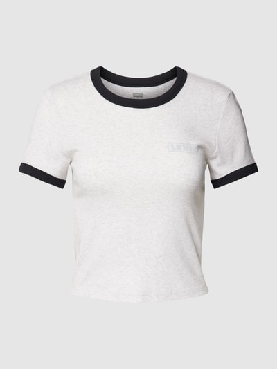 Levi's® Cropped T-Shirt in melierter Optik Hellgrau Melange 2