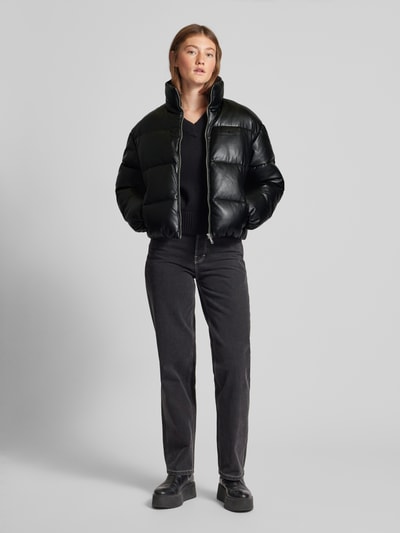 Calvin Klein Jeans Steppjacke in Leder-Optik Black 1