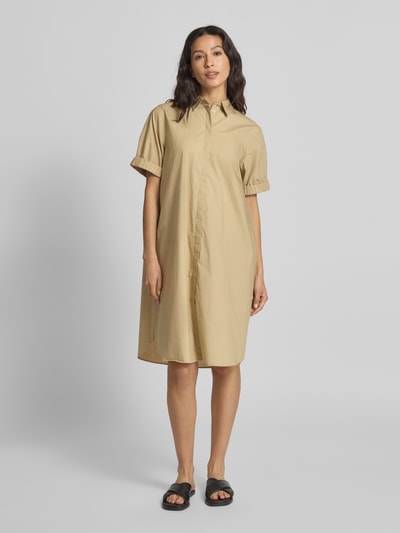 s.Oliver RED LABEL Sukienka o kroju relaxed fit z czystej bawełny Piaskowy 4