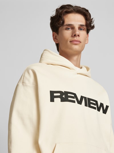 REVIEW Hoodie mit Kapuze Ecru 3