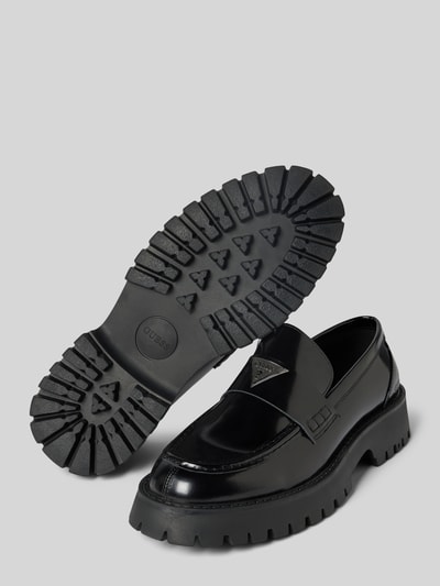 Guess Loafers aus Leder-Mix Modell 'Gorizia' Black 4