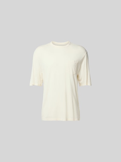 Officine Générale Regular Fit T-Shirt aus Lyocell-Mix Offwhite 2