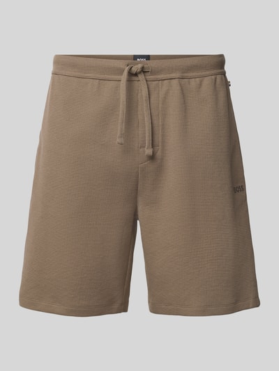 BOSS Regular Fit Sweatshorts aus Baumwoll-Mix Schlamm 2