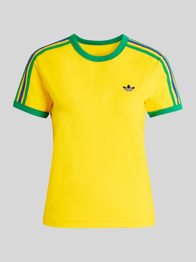 adidas Originals Slim Fit T-Shirt aus Baumwoll-Mix GELB 2
