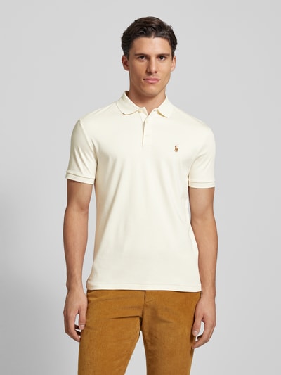 Polo Ralph Lauren Regular Fit Poloshirt mit Label-Stitching Offwhite 4