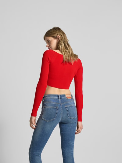 Diesel Cropped Longsleeve mit Label-Detail Rot 5
