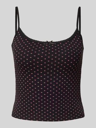 Review Top na ramiączkach z wiązanym detalem Czarny 2