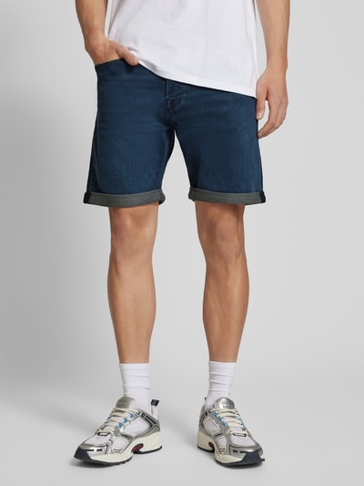 Jack & Jones Regular Fit Jeansshorts im 5-Pocket-Design Modell 'RICK' Dunkelblau 4
