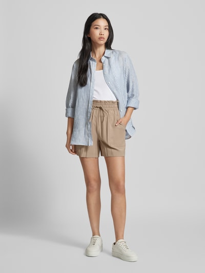 Vero Moda High Waist Shorts mit aufgesetzten Taschen Modell 'CARISA' Taupe 1