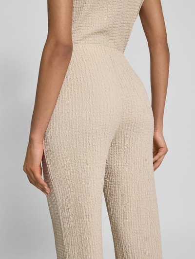 Christian Berg Woman Flared Stoffhose mit Strukturmuster Sand 3