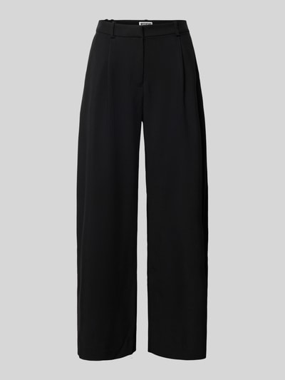 WEEKDAY Wide Leg Bundfaltenhose mit Gürtelschlaufen Modell 'Dara' Black 2