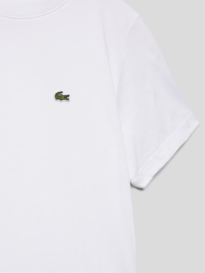 Lacoste T-shirt z wyhaftowanym logo Biały 2