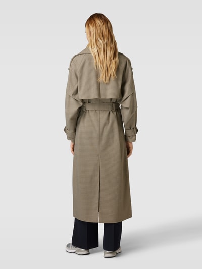 WITHBLACK Trenchcoat met fijn gestructureerd motief Taupe - 5