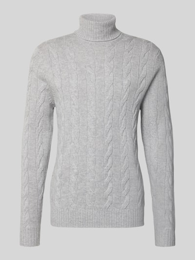 Christian Berg Men Coltrui van een mix van wol en kasjmier Lichtgrijs gemêleerd - 2