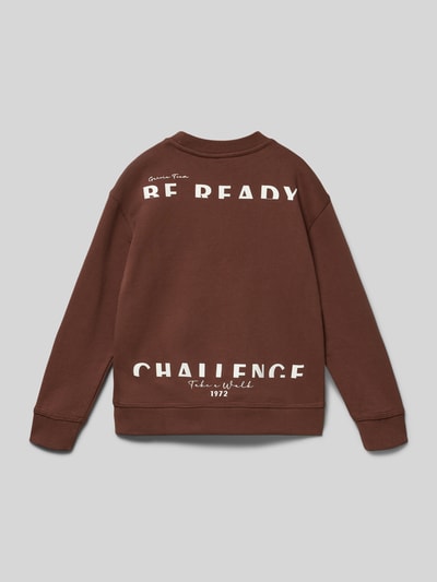 Garcia Bluza z prążkowanymi wykończeniami Orzechowy 3