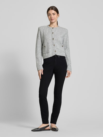 Cambio Jeansy barwione o kroju skinny fit z dodatkiem streczu model ‘PARLA’ Czarny 1