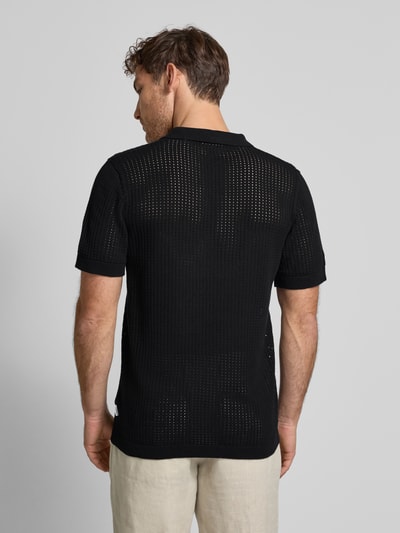 Lindbergh Koszulka polo o kroju relaxed fit z listwą guzikową Czarny 5