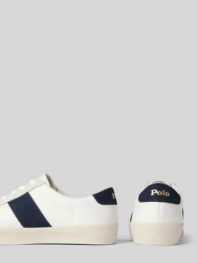 Polo Ralph Lauren Sneakers van leer met logostitching, model 'SAYER' Wit - 2