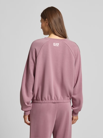 EA7 Emporio Armani Sweatshirt met contraststrepen Rosé - 5