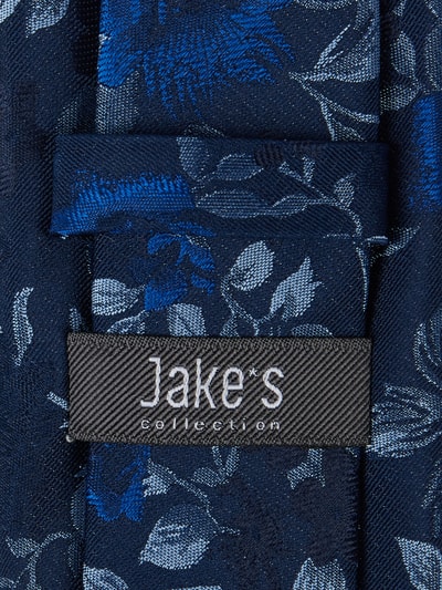 Jake*s Stropdas van pure zijde (6 cm) 
 Koningsblauw - 2