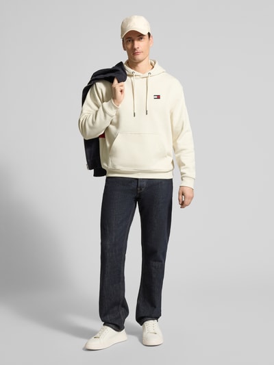 Tommy Hilfiger Regular Fit Hoodie aus reiner Baumwolle Offwhite 1
