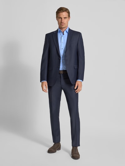 OLYMP SIGNATURE SLIM FIT Slim fit vrijetijdsoverhemd met kentkraag, model 'Savio' Bleu - 1
