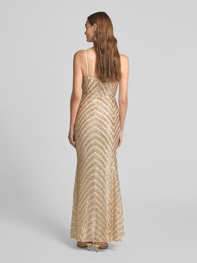 Lipsy Abendkleid mit Paillettenbesatz Gold 5